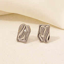 Non-Tarnish Rectangle Stainless Steel Stud Earrings for Women(PJ9303-9)