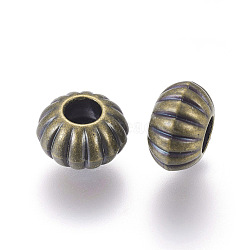 CCB Plastic Beads, Rondelle, Antique Bronze, 10x7mm, Hole: 3.5mm(CCB-J031-17AB)