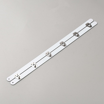 Iron Corset Busk, Hook & Eye Closure for Corset, Bustier, Waist Trainer, Platinum, 300x25x6mm