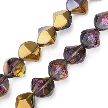 Dark Goldenrod Twist Glass Beads