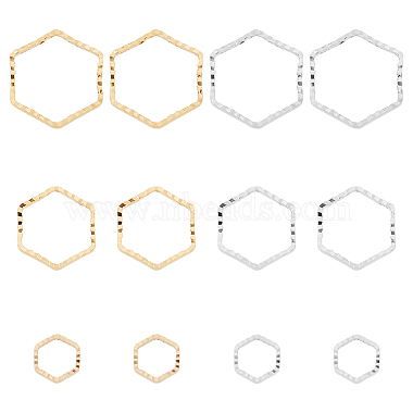 Mixed Color Hexagon Brass Linking Rings