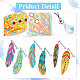 Marcapáginas de plumas diy con kits de pintura de diamantes colgantes(DIY-WH0366-57)-6
