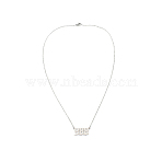 Number Necklace, 304 Stainless Steel 888 Pendants Necklace, Lucky Numerology Jewelry for Women, Stainless Steel Color, 18.42inch(46.8cm), Pendant: 12.5x26x1.5mm(NJEW-TAC0006-01P-08)