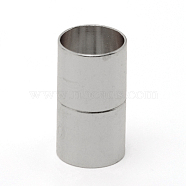 Brass Magnetic Clasps, Column, for Leather Bracelet Making, Platinum, 20x11mm(FIND-TAC0002-074P)