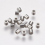 304 Stainless Steel Spacer Beads, Column, Stainless Steel Color, 2x2mm, Hole: 0.9mm(STAS-F195-029P)
