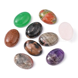 Gemstone Cabochons, Oval, Mixed Color, 18x13x5~6mm(G-J069-13x18mm-M01)