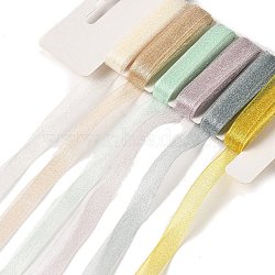 Polyester and Nylon Ribbon Sets, for Bowknot Making, Gift Wrapping, Mixed Color, 3/8 inch(9~11mm), about 5.00 Yards(4.57m)/Bag(DIY-Z029-01P)