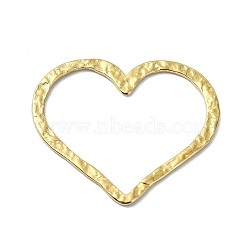 Ion Plating(IP) 304 Stainless Steel Linking Rings, Heart, Real 18K Gold Plated, 26x30.5x1mm(STAS-B058-20G-01)