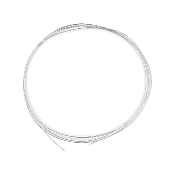 925 Sterling Silver Wire, Round, Silver, 24 Gauge(0.5mm)