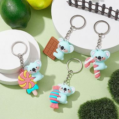Cartoon Candy Koala PVC Plastic Keychain(KEYC-JKC00668)-2