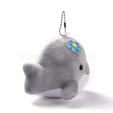 PP Cotton Mini Animal Plush Toys Dolphin Pendant Decoration(HJEW-C002-01B)-2