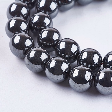 Non-Magnetic Synthetic Hematite Beads Strands(G-H1624-12mm-1)-3