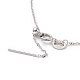 Rhodium Plated 925 Sterling Silver Beadable Necklaces(STER-I021-01P)-3