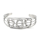 Non-Tarnish 304 Stainless Steel Hollow Open Cuff Bangles(BJEW-Q348-03P-06)-2