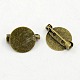Brass Brooch Cabochon Settings(KK-H090)-1