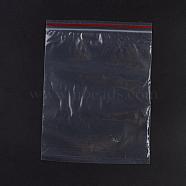 Plastic Zip Lock Bags, Resealable Packaging Bags, Top Seal, Self Seal Bag, Rectangle, Red, 20x15cm, Unilateral Thickness: 1.8 Mil(0.045mm), 100pcs/bag(OPP-G001-D-15x20cm)