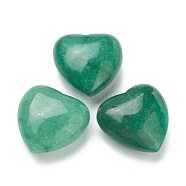 Natural Green Aventurine Heart Love Stone, Pocket Palm Stone for Reiki Balancing, 39~40x40x19~21mm(G-J391-02D)