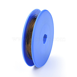 Round Copper Craft Wire, for Jewelry Making, Antique Bronze, 0.3mm, about 120m/roll(X-CWIR-E004-0.3mm-AB)