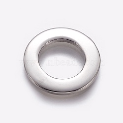 Tarnish Resistant 304 Stainless Steel Linking Rings, Ring, Stainless Steel Color, 18x2mm, Hole: 10.5mm(STAS-P234-52P)