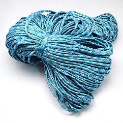 7 Inner Cores Polyester & Spandex Cord Ropes, for Rope Bracelets Making, Dodger Blue, 4mm, about 109.36 yards(100m)/bundle, 420~500g/bundle(RCP-R006-139)