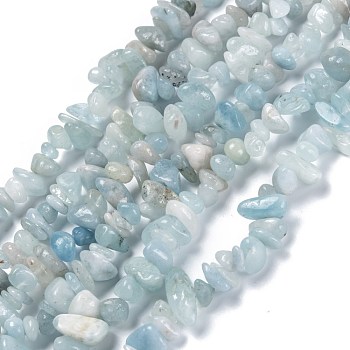 Natural Aquamarine Beads Strands, Chip, 3~16x3~8mm, Hole: 0.7mm, 32.28''(82cm)