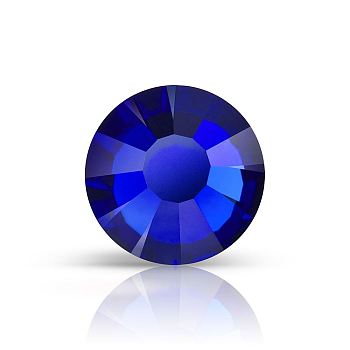 Preciosa&reg MAXIMA Crystal No Hotfix Flatback Stones, Czech Crystal, Dura Foiling, Round(438 11 615 Chaton Rose), 30240 Cobalt Blue, SS12(3~3.2mm)