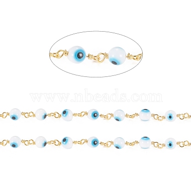 Light Blue Lampwork Handmade Chains Chain