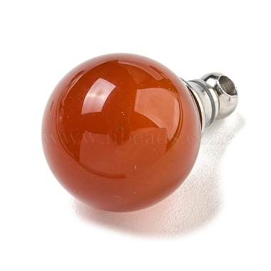 Natural Dyed & Heated Carnelian Perfume Bottle Pendants(G-K338-22P-13)-2