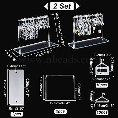 Pandahall Elite 2 définit un présentoir de boucles d'oreilles en acrylique(EDIS-PH0001-42A)-5