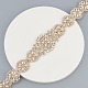 Brass Flower Bridal Belt with Glass Rhinestones for Wedding Dress(AJEW-WH0455-006G)-4