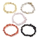 12 Constellation Natural Mixed Gemstone Chip Beaded Stretch Bracelets Sets for Women Men(BJEW-JB10264-06)-3