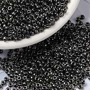 MIYUKI Round Rocailles Beads, Japanese Seed Beads, (RR2276) Fancy Lined Platinum, 8/0, 3mm, Hole: 1mm, about 2111~2277pcs/50g(SEED-X0055-RR2276)