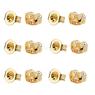 304 Stainless Steel Ear Nuts, Butterfly Earring Backs for Post Earrings, Golden, 5x4.5x3mm, Hole: 0.8mm, 600pcs/box(STAS-UN0002-46G)