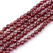 Natural Garnet Beads Strands, Round, 2mm, Hole: 0.6mm, about 178pcs/strand, 15.9 inch(X-G-K127-01F-2mm)