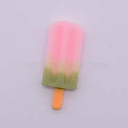 Resin Decoden Cabochons, Imitation Food, Ice-Lolly, Pink, 37x15x6mm(RESI-CJC0002-10D)