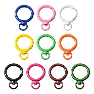 10Pcs Spray Painted Alloy Swivel Snap Hooks Clasps, Rings, Mixed Color, 39.5x28x6mm, Hole: 9mm, inner diameter: 19.5mm(FIND-YW0001-60)