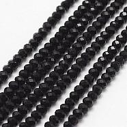 Natural Spinel Bead Strands, Faceted, Rondelle, 3x2mm, Hole: 1mm, about 135pcs/strand, 14.7 inch(G-P279-82-B)