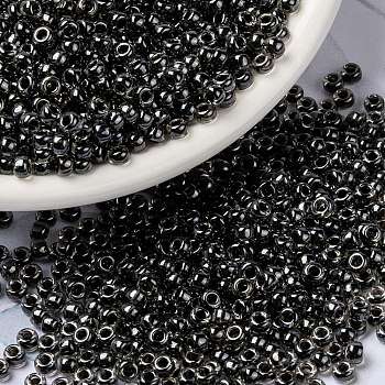 MIYUKI Round Rocailles Beads, Japanese Seed Beads, (RR2276) Fancy Lined Platinum, 8/0, 3mm, Hole: 1mm, about 2111~2277pcs/50g