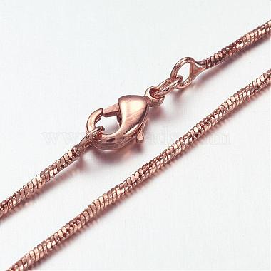 Brass Chain Necklaces(MAK-F013-03RG)-2