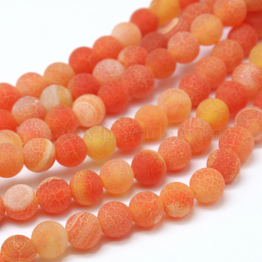 Natural Crackle Agate Beads Strands(G-G055-4mm-3)-2