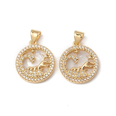 Rack Plating Brass Shell Pendants(KK-D087-25G-08)-2