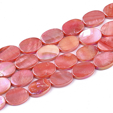 Salmon Oval Freshwater Shell Beads