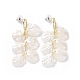 Acrylic Imitation Shell Dangle Earrings(EJEW-L281-02LG)-1