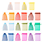 110Pcs 11 Colors Organza Bags Jewellery Storage Pouches Wedding Favour Party Mesh Drawstring Gift, Mixed Color, 15x10cm, 10pcs/color(OP-TA0001-05)