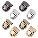 Zinc Alloy Bag Tuck Lock Clasps, Purse Thumb Press Closure, Mixed Color, 21.5x27.5x23.5mm(FIND-DR0001-49)