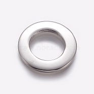 304 Stainless Steel Linking Rings, Ring, Stainless Steel Color, 18x2mm, Hole: 10.5mm(X-STAS-P234-52P)