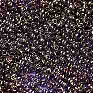 TOHO Round Seed Beads, Japanese Seed Beads, (325) Gold Luster Light Tanzanite, 11/0, 2.2mm, Hole: 0.8mm, about 50000pcs/pound(SEED-TR11-0325)