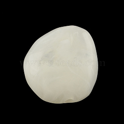 Nuggets Imitation Gemstone Acrylic Beads, White, 25x24x17mm, Hole: 3mm(X-OACR-R044-22)