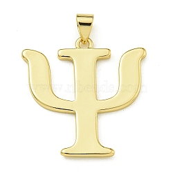 Libra Rack Plating Brass Pendants, Long-Lasting Plated, Lead Free & Cadmium Free, Real 18K Gold Plated, 25.5x25x1.5mm, Hole: 4x3.5mm(KK-Z067-02G-02)