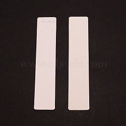 Paper Necklace Display Cards, Rectangle with Word, White, 19.1x3.85x0.04cm, Hole: 3mm(CDIS-WH0021-025)